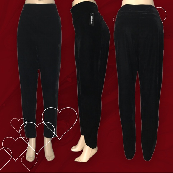 *New* Lily Morgan Black Terciopelo Straight Elegant Pants Size 1X - Picture 6 of 16